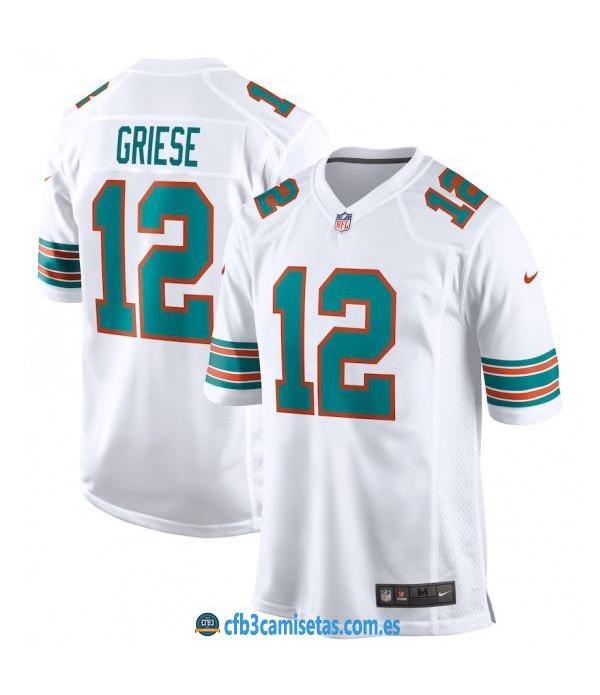 CFB3-Camisetas Bob griese miami dolphins - white