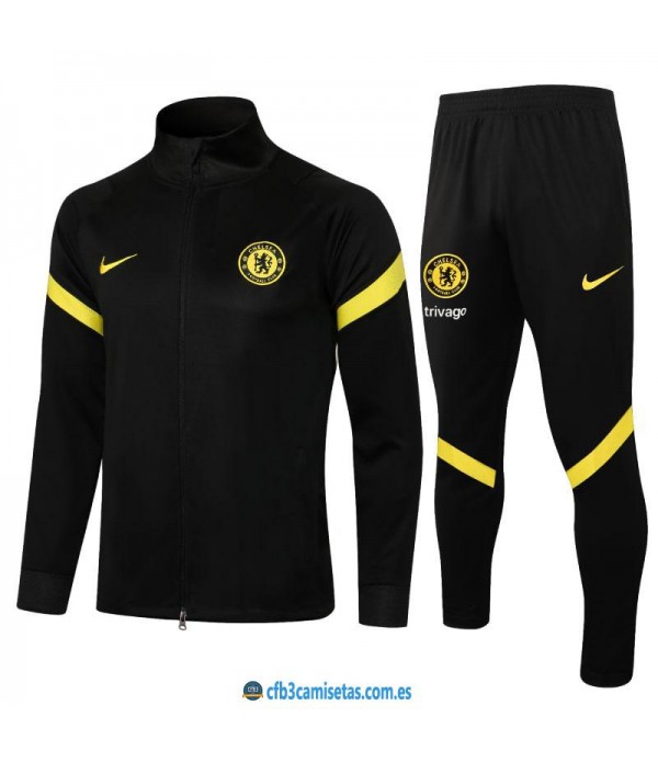 CFB3-Camisetas Chándal chelsea 2021/22 negro