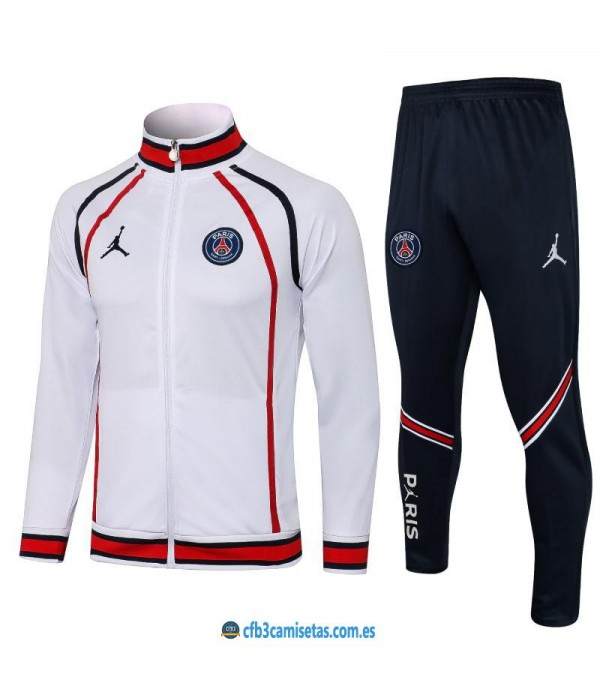 CFB3-Camisetas Chándal psg x jordan 2021/22 - blanco