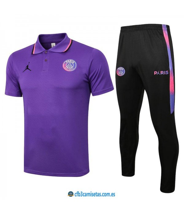 CFB3-Camisetas Polo pantalones psg 2021/22 - violeta