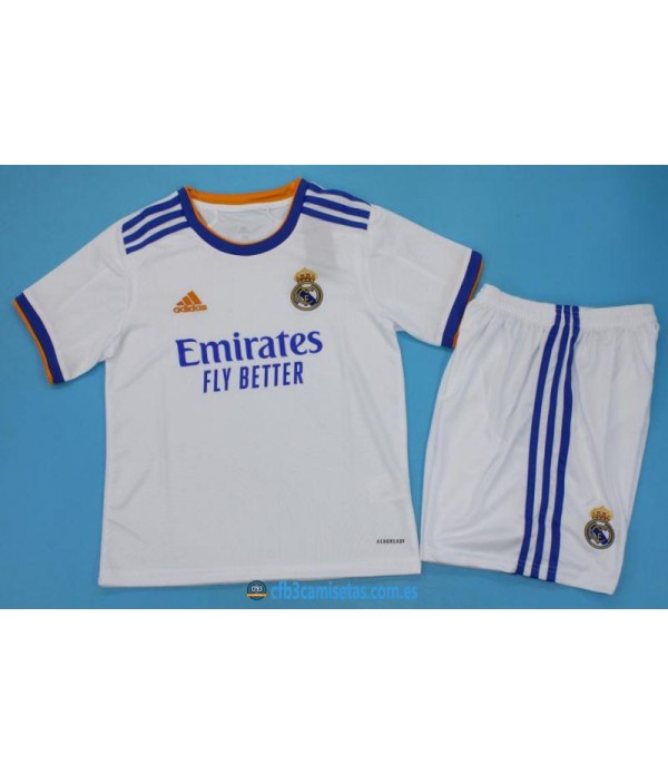 CFB3-Camisetas Real madrid 1a equipación 2021/22 - niÑos