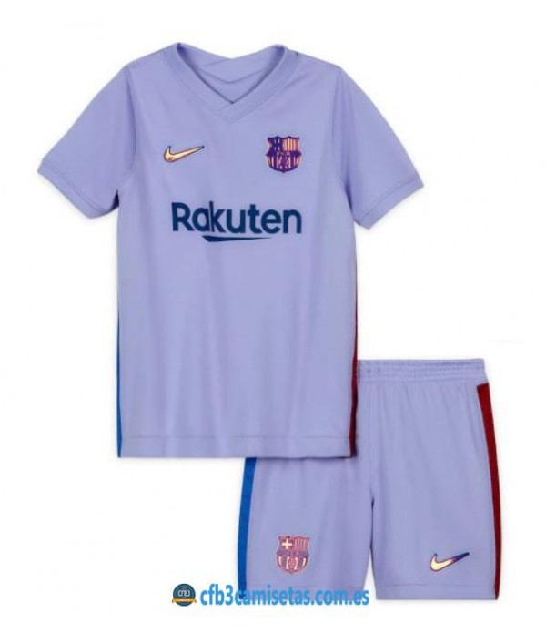 CFB3-Camisetas Fc barcelona 2a equipación 2021/22 - niÑos