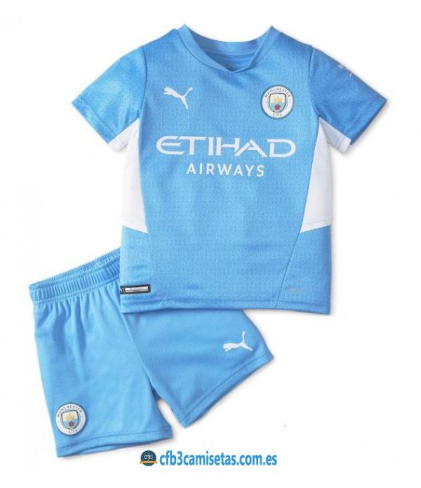 CFB3-Camisetas Manchester city 1a equipación 2021/22 - niÑos