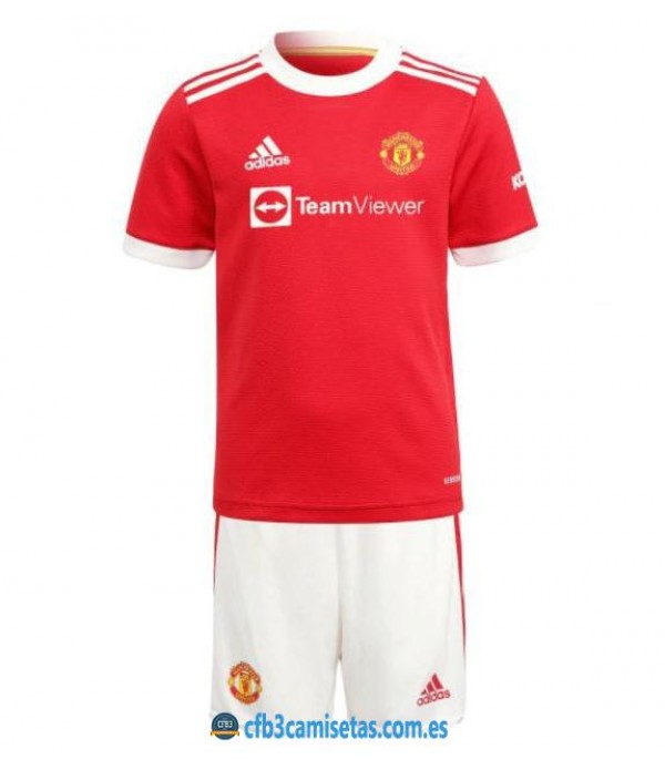 CFB3-Camisetas Manchester united 1a equipación 2021/22 - niÑos