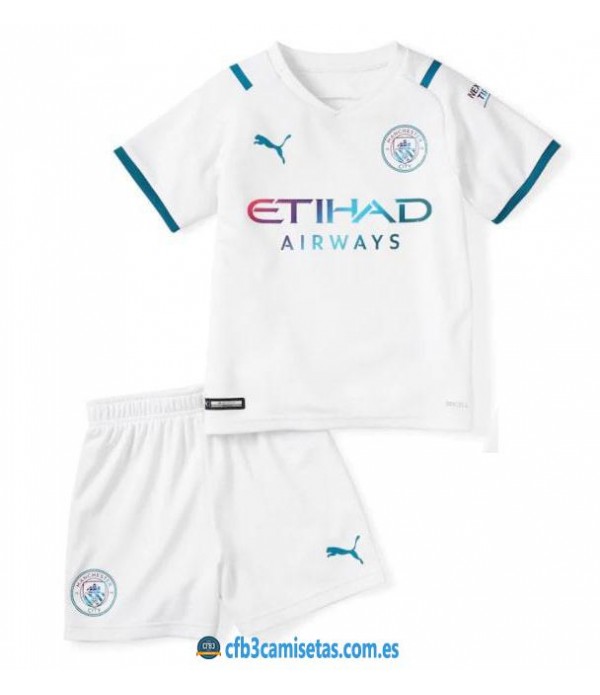 CFB3-Camisetas Manchester city 2a equipación 2021/22 - niÑos