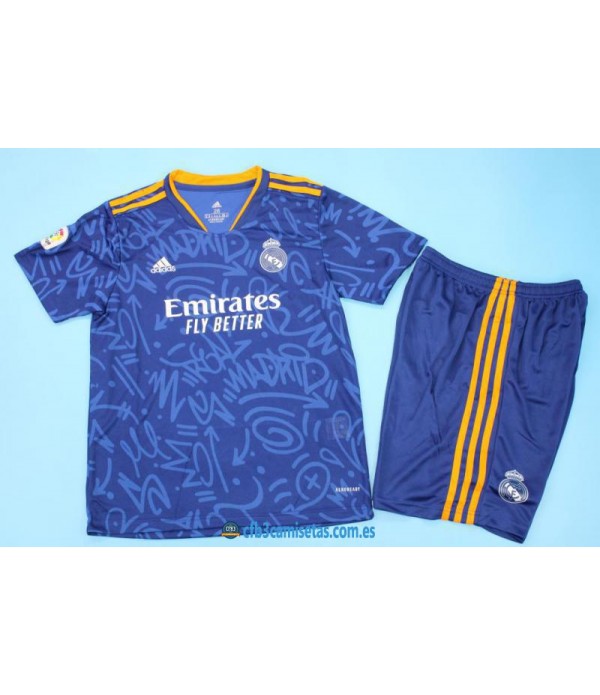 CFB3-Camisetas Real madrid 2a equipación 2021/22 - niÑos