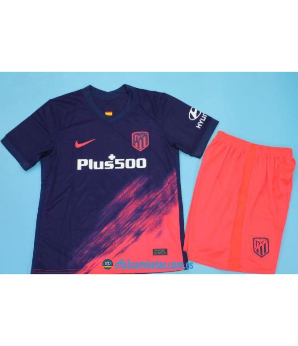 CFB3-Camisetas Atlético madrid 2a equipación 2021/22 - niÑos