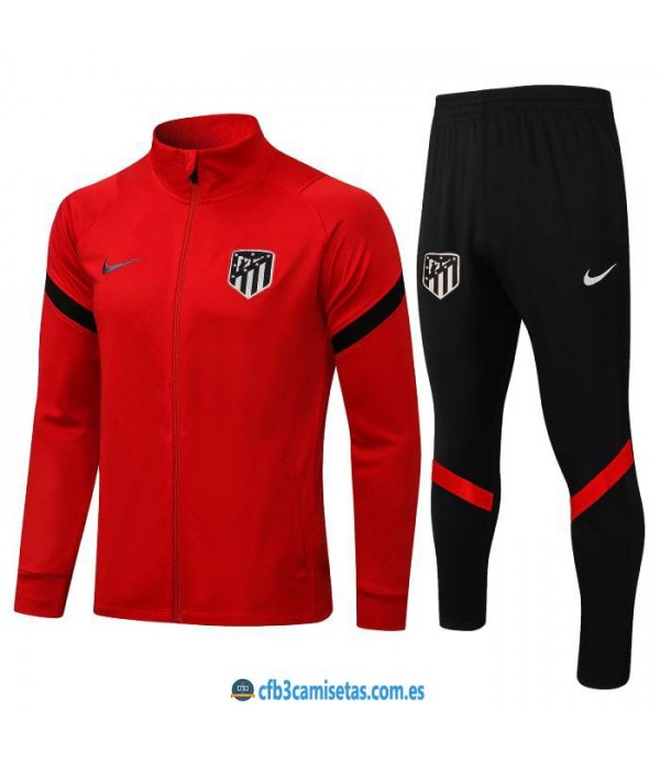 CFB3-Camisetas Chándal atlético madrid 2021/22 rojo