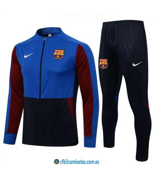 CFB3-Camisetas Chándal fc barcelona 2021/22 azul