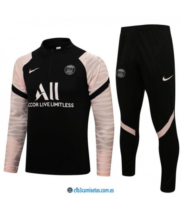 CFB3-Camisetas Chándal psg x jordan 2021/22 black