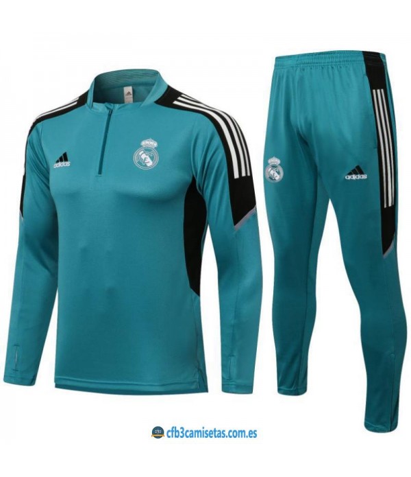 CFB3-Camisetas Chándal real madrid 2021/22 azul