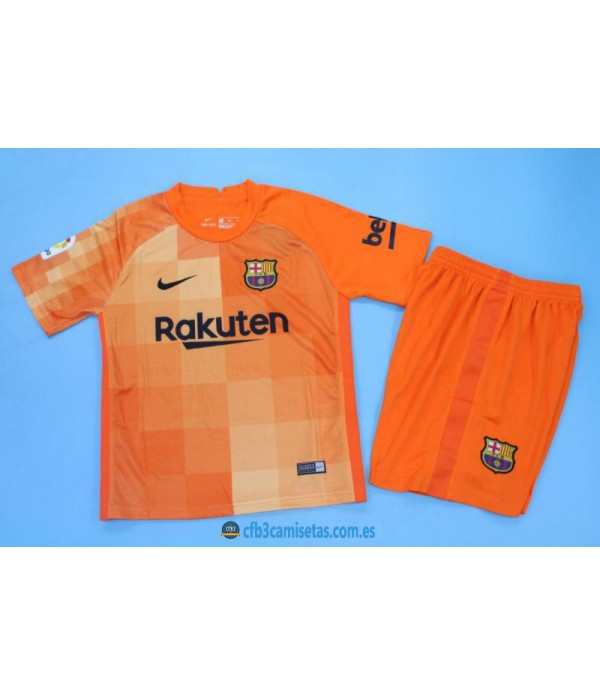 CFB3-Camisetas Fc barcelona 1a equipación 2021/22 portero gk - niÑos