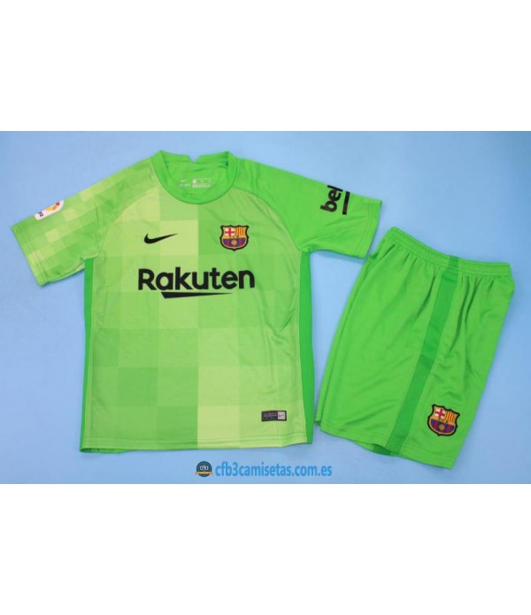 CFB3-Camisetas Fc barcelona 2a equipación 2021/22 portero gk - niÑos