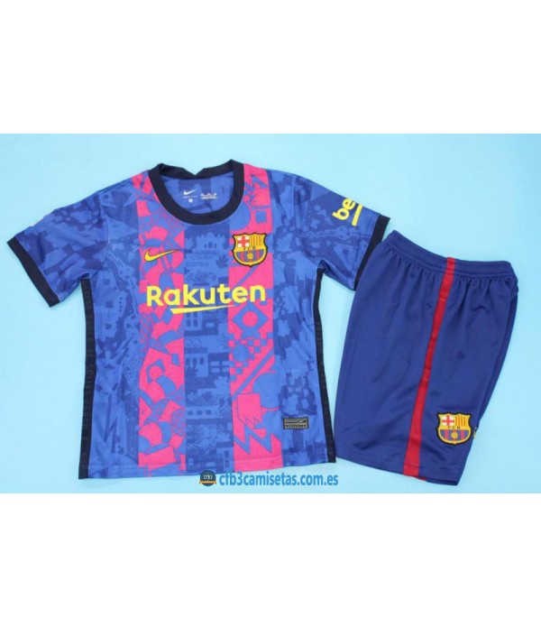 CFB3-Camisetas Fc barcelona 3a equipación 2021/22 - niÑos