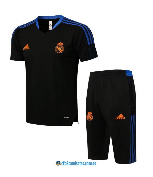 CFB3-Camisetas Kit entrenamiento real madrid 2021/22 negro