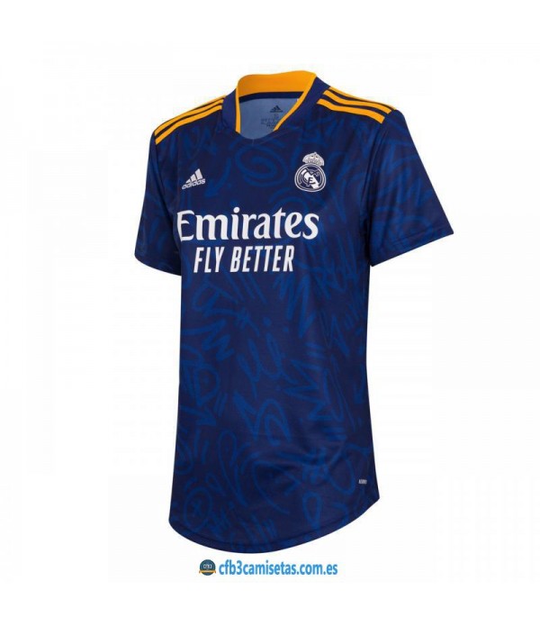 CFB3-Camisetas Real madrid 2a equipación 2021/22 - mujer