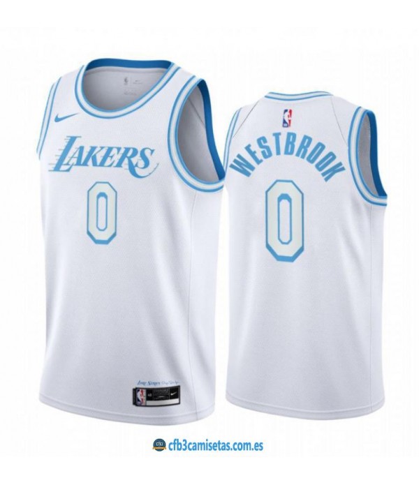 CFB3-Camisetas Russell westrbook los angeles lakers 2020/21 - city edition