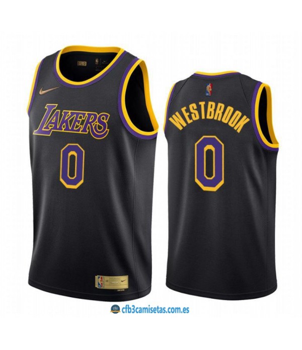 CFB3-Camisetas Russell westrbook los angeles lakers 2020/21 - earned edition