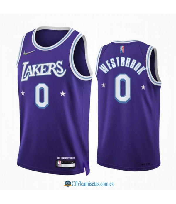 CFB3-Camisetas Custom los angeles lakers 2021/22 - city edition