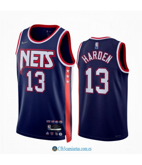 CFB3-Camisetas James harden brooklyn nets 2021/22 - city edition