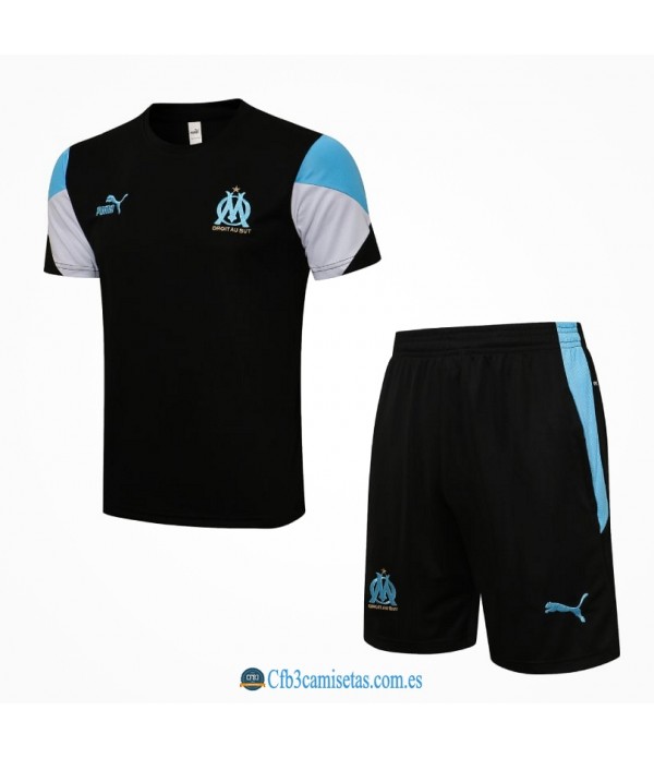 CFB3-Camisetas Kit entrenamiento olympique marsella 2021/22 black