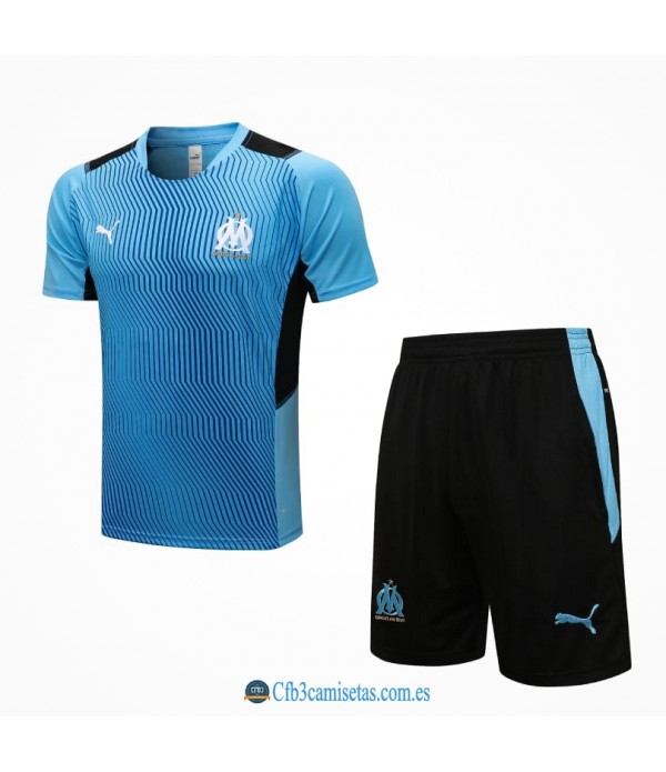 CFB3-Camisetas Kit entrenamiento olympique marsella 2021/22 blue