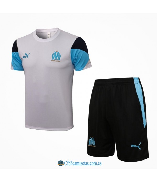 CFB3-Camisetas Kit entrenamiento olympique marsella 2021/22 white