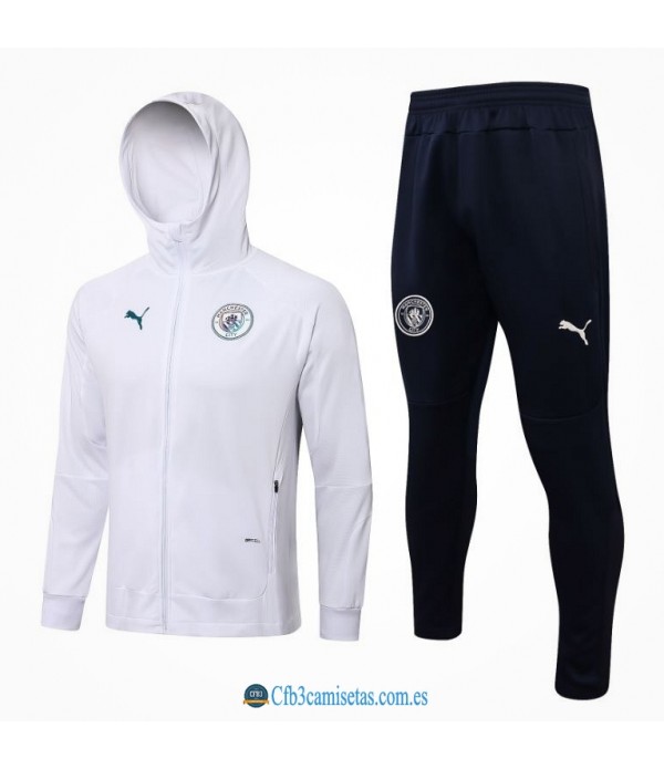 CFB3-Camisetas Chándal manchester city 2021/22 capucha white