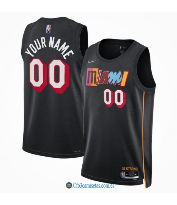 CFB3-Camisetas Custom miami heat 2021/22 - city edition