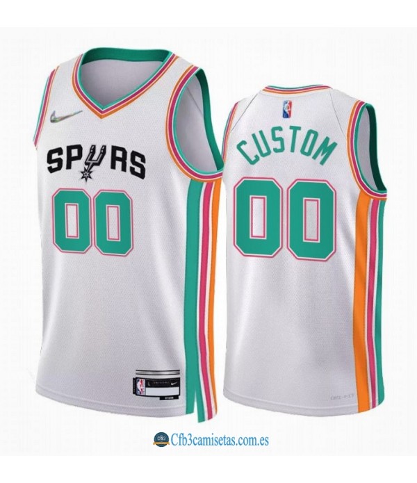 CFB3-Camisetas Custom san antonio spurs 2021/22 - city edition