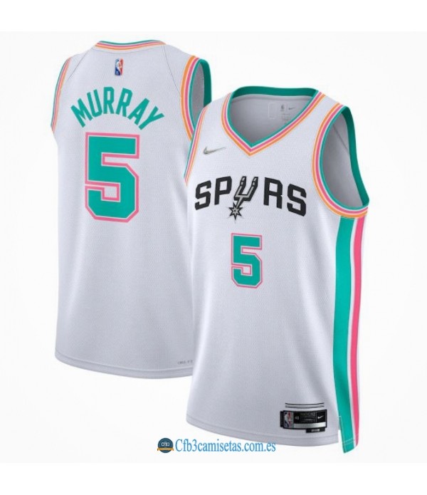 CFB3-Camisetas Dejounte murray san antonio spurs 2021/22 - city edition