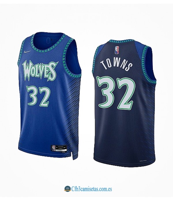 CFB3-Camisetas Karl-anthony towns minnesota timberwolves 2021/22 - city edition