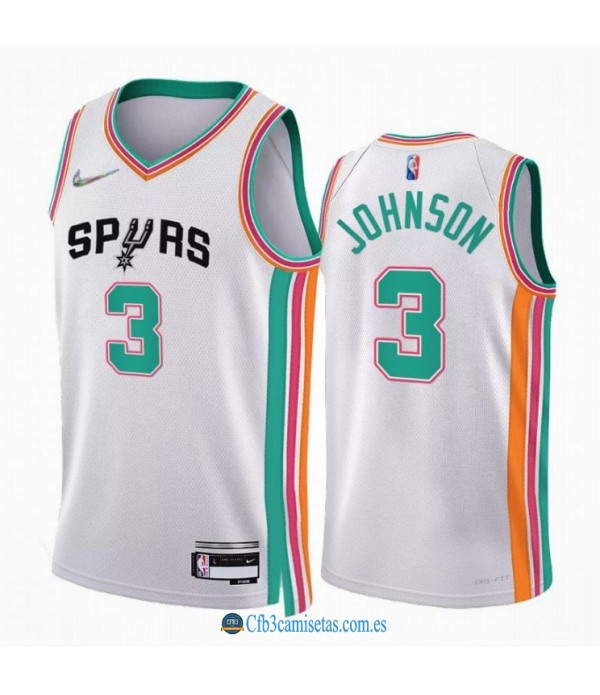 CFB3-Camisetas Keldon johnson san antonio spurs 2021/22 - city edition