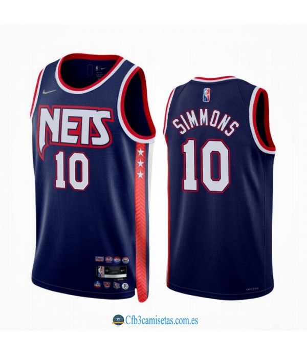 CFB3-Camisetas Ben simmons brooklyn nets 2021/22 - city edition