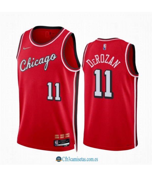 CFB3-Camisetas Demar derozan chicago bulls 2021/22 - city edition