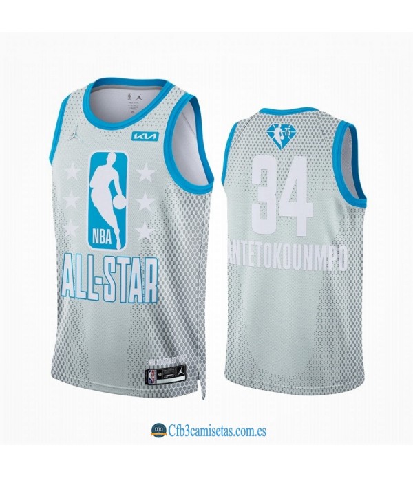 CFB3-Camisetas Giannis antetokounmpo - 2022 all-star gray