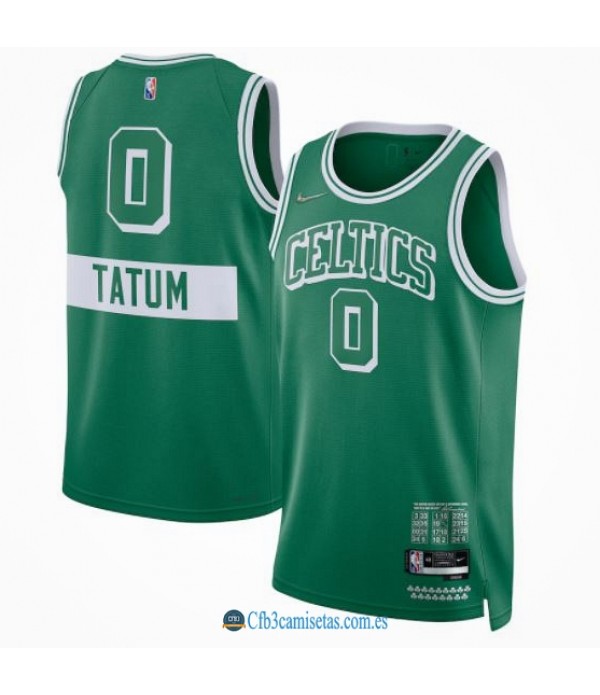 CFB3-Camisetas Jayson tatum boston celtics 2021/22 - city edition