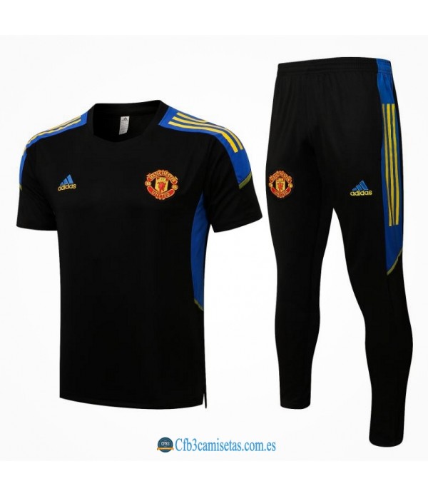 CFB3-Camisetas Camiseta pantalones manchester united 2021/22 black