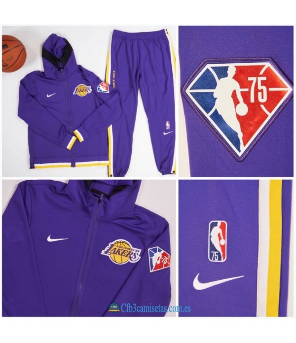 CFB3-Camisetas Chándal los angeles lakers 2021/22 - 75th anniv.