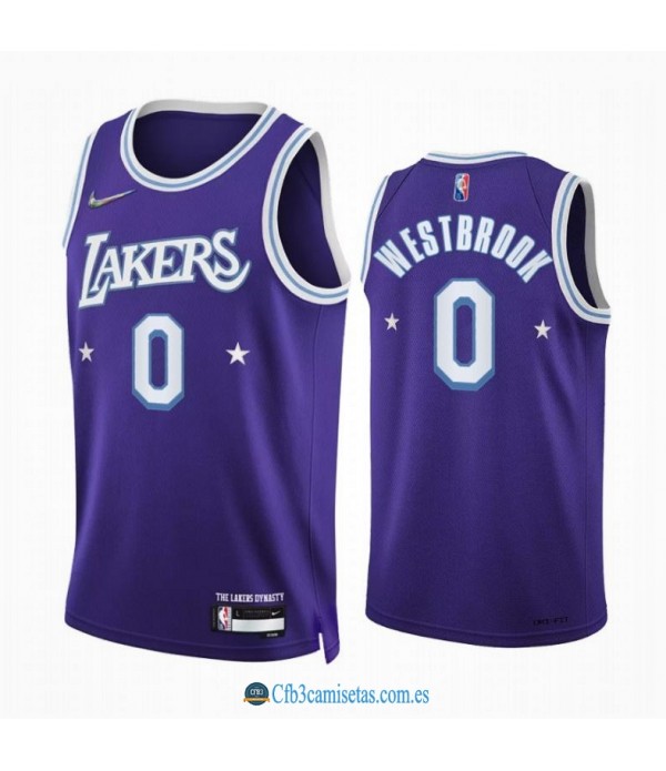 CFB3-Camisetas Russell westbrook los angeles lakers 2021/22 - city edition