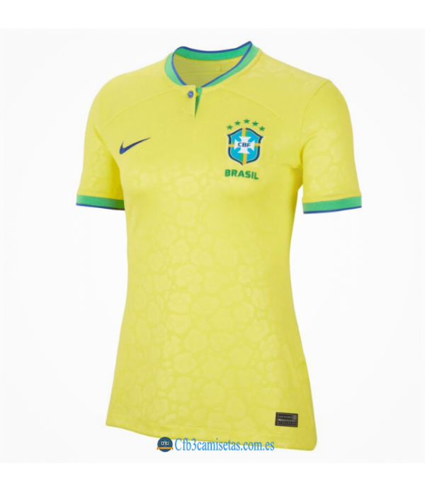 CFB3-Camisetas Brasil 1a equipación 2022 - mujer
