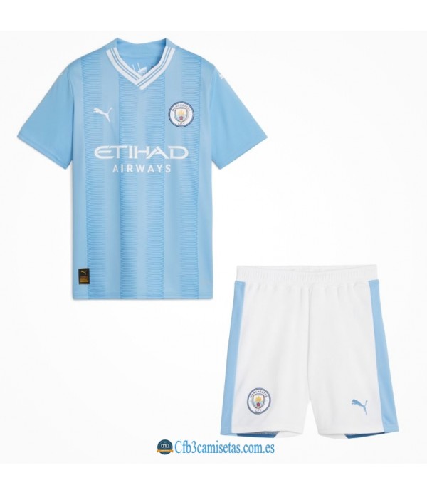 CFB3-Camisetas Manchester city 1a equipación 2023/24 - niÑos