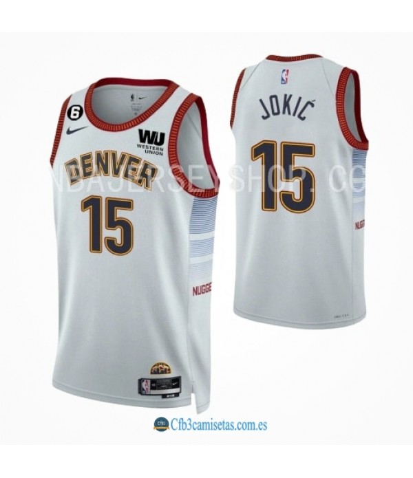 CFB3-Camisetas Nikola jokic denver nuggets 2022/23 - city edition