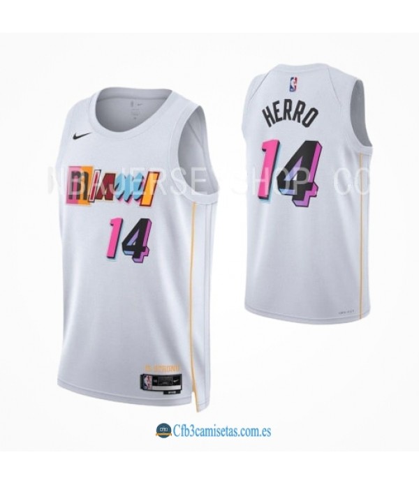 CFB3-Camisetas Tyler herro miami heat 2022/23 - city