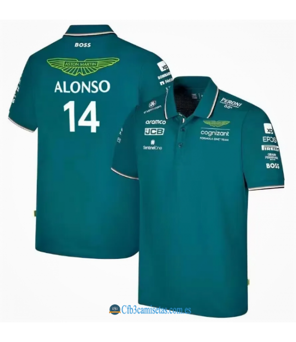 CFB3-Camisetas Polo aston martin aramco cognizant f1 2023 - fernando alonso