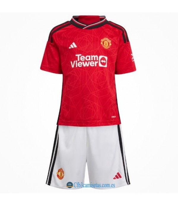 CFB3-Camisetas Manchester united 1a equipación 2023/24 - niÑos