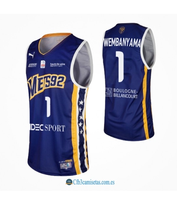 CFB3-Camisetas Victor wembanyama metropolitans 92 - away