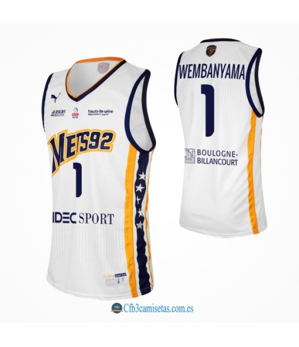 CFB3-Camisetas Victor wembanyama metropolitans 92 - home