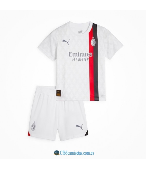 CFB3-Camisetas Ac milan 2a equipación 2023/24 - niÑos