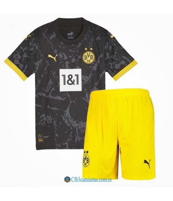CFB3-Camisetas Borussia dortmund 2a equipación 2023/24 - niÑos